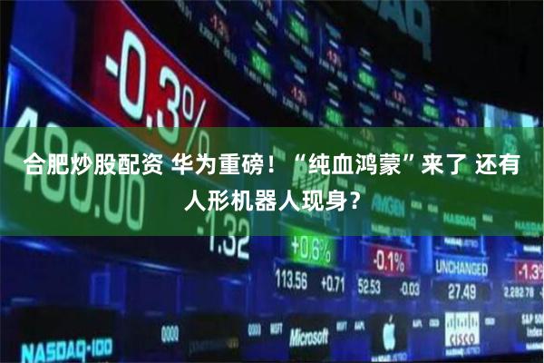合肥炒股配资 华为重磅！“纯血鸿蒙”来了 还有人形机器人现身？