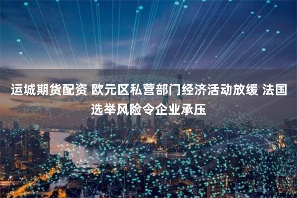 运城期货配资 欧元区私营部门经济活动放缓 法国选举风险令企业承压