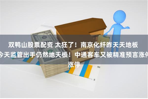 双鸭山股票配资 太狂了！南京化纤昨天天地板 今天监管出手仍然地天板！中通客车又被精准预言涨停
