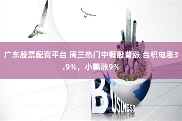 广东股票配资平台 周三热门中概股普涨 台积电涨3.9%，小鹏涨9%