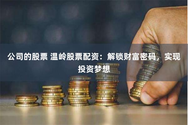 公司的股票 温岭股票配资：解锁财富密码，实现投资梦想